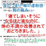 喉の詰まりと不妊が改善した事例