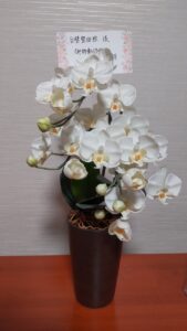 春日市在住のうつ状態が整体で楽になられた方からいただいた造花
