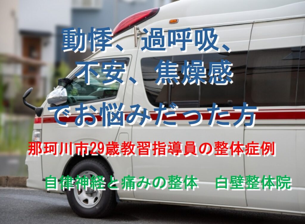 動悸・過呼吸・不安・焦燥感などのパニック様症状でお悩みだった那珂川市の方が乗った救急車のイメージ画像