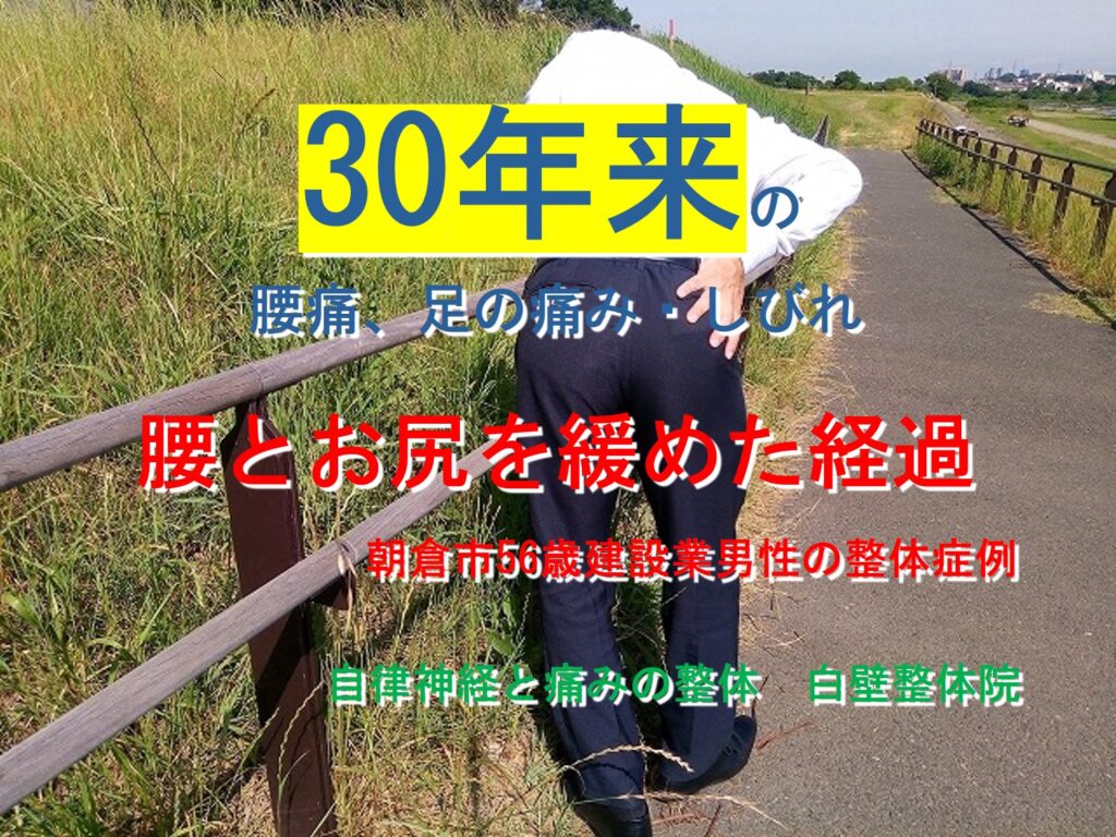 坐骨神経痛、腰痛が楽になった朝倉市の方の腰を痛がるイメージ画像